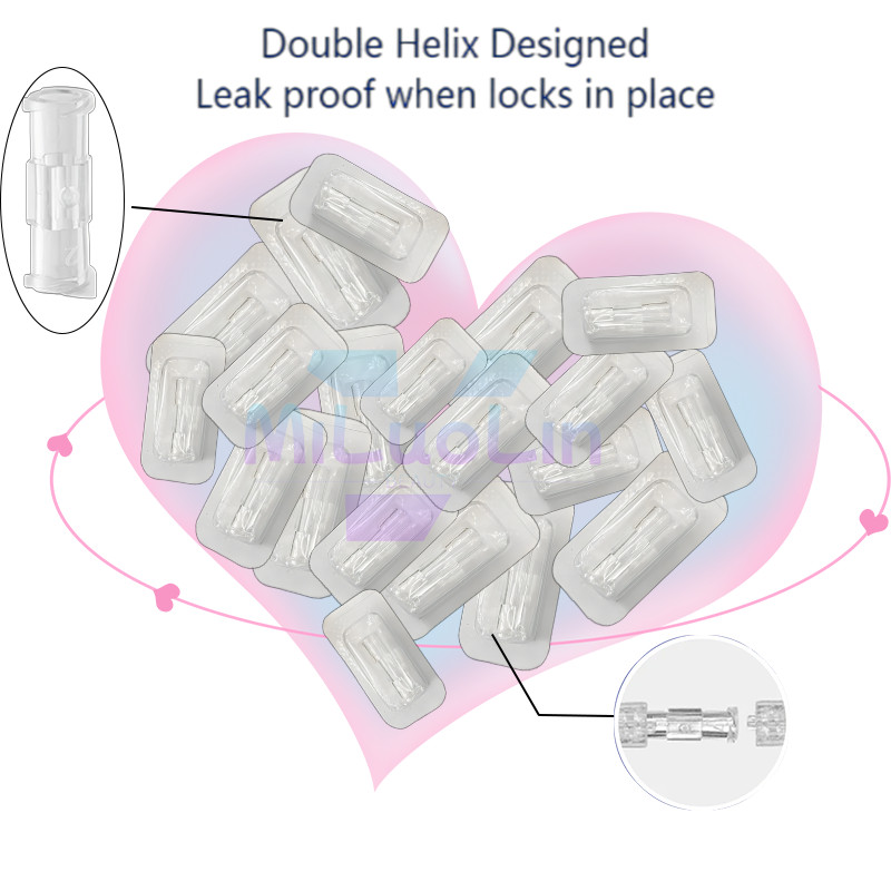 Disposable Plastic Material connector Luer Syringe Coupler Connector Double Helix Design Leak Proof