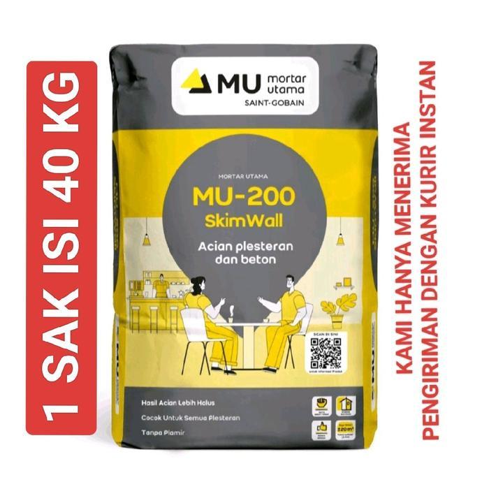 MU-200 SKIMWALL 40KG SEMEN INSTAN ACIAN PLESTERAN DAN BETON