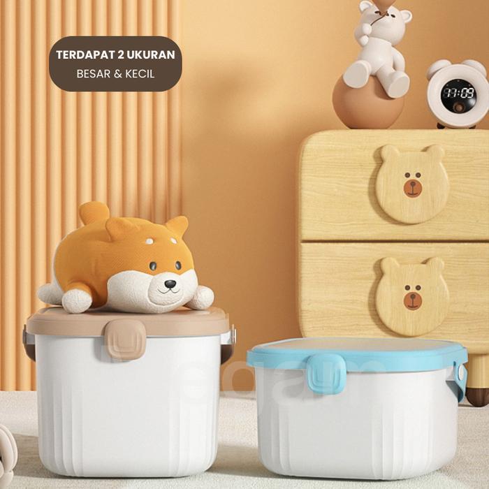 Megam Container Box Plastik Box Storage Tertutup Kotak Penyimpanan Mainan Anak Anti Debu Storage Box