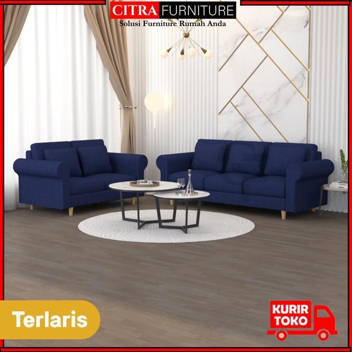Sofa Retro Minimalis set 3+2 Seater PANAMA Series Sofa Scandinavian 3+2 Dudukan
