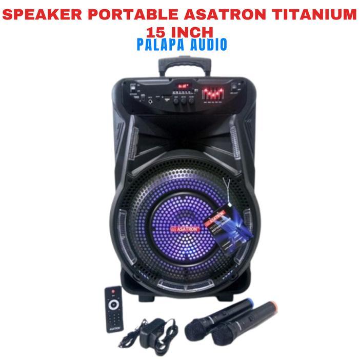 1511856 Palapa Audio Speaker Portable Asatron Titanium 15 Inc Bluetooth 5 Band Equalizer Radio FM