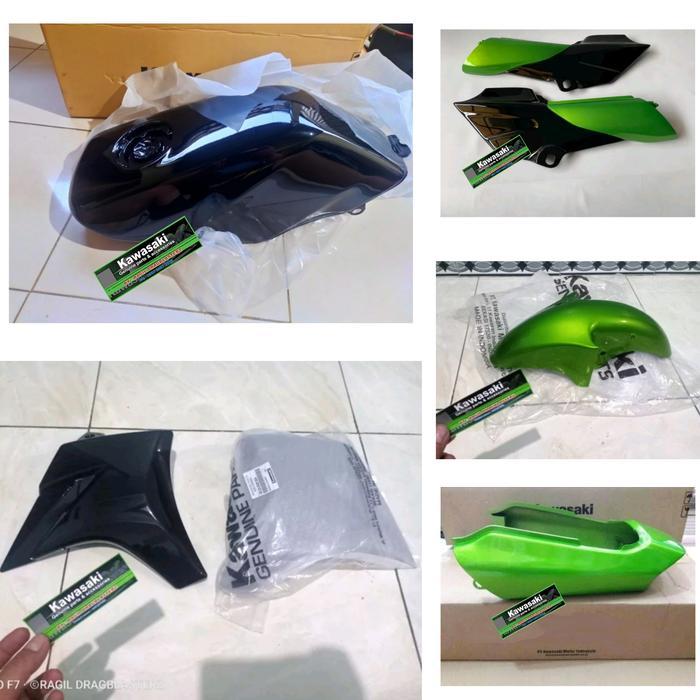 cover body set ninja r ninja ss hijau metalik original - body set only