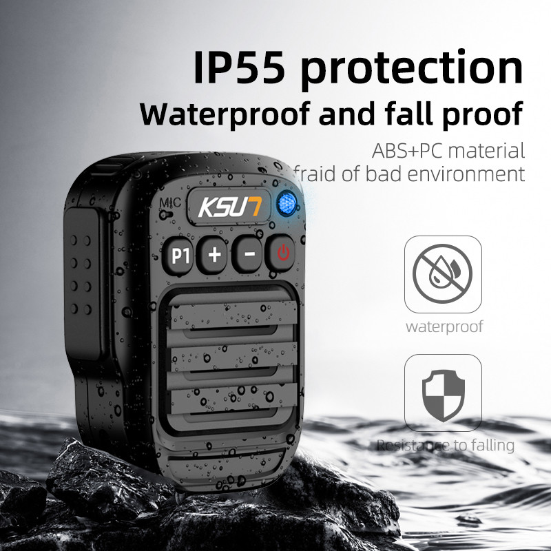 KSUT Walkie Talkie PTT 1000mAh Battery Bluetooth Microphone Wireless for Android Phone Zello