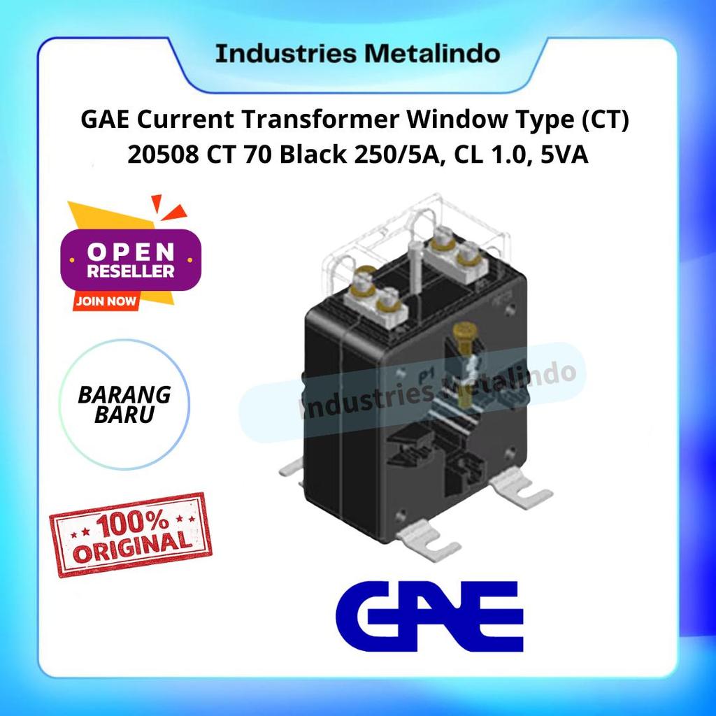 Current Transformer CT 250/5A Window Type GAE 20508 CT70 Class 1.0 5VA Hitam