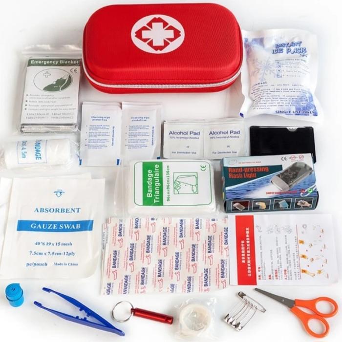 Kotak P3K First Aid Kit Box Hikking Camping Mobil Lengkap 18 In 1 Tbk