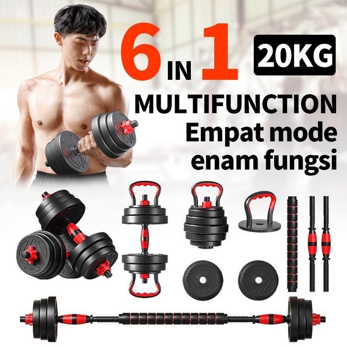 Ebuy Dumbell Set 20Kg Barbel Set Dumbel Dumbell Alat Olahraga Rumahan