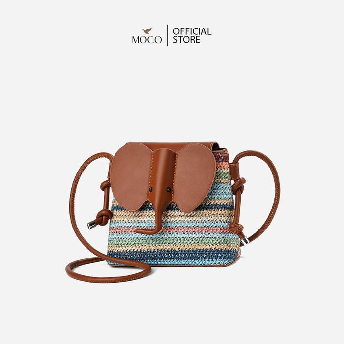 Aerostreet.Shoes - Raina Bag Fashion Tas Sling Bag Wanita Tas Selempang Bentuk Gajah Motif Rajut
