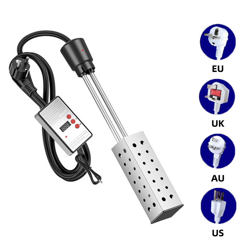 Elemen Pemanas Air Ketel Pemanas Listrik 2500W 220V/110V Pemanas Termostatik Perendaman Portabel unt