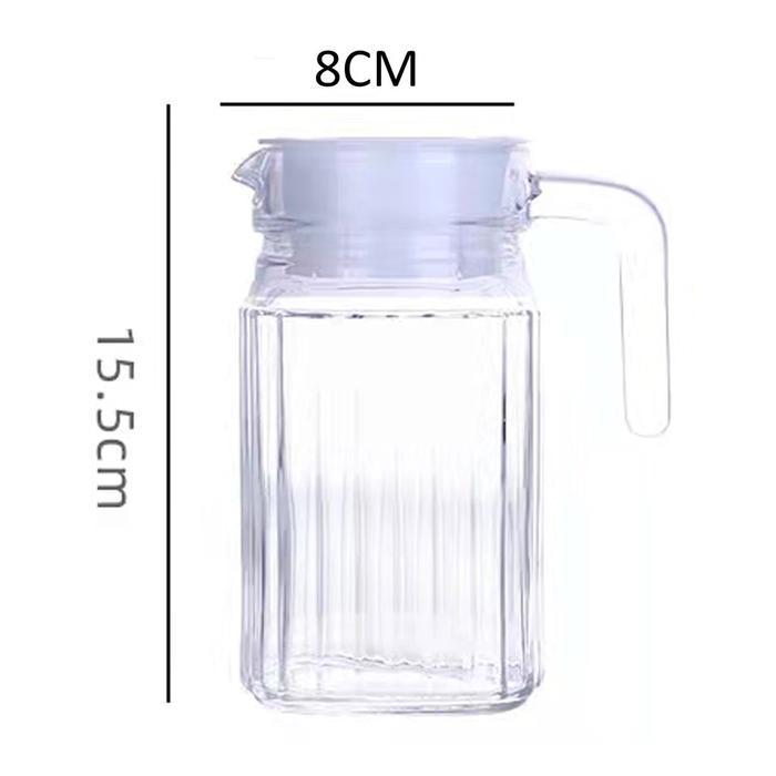 Teko 500ml/ Pitcher Kaca 500ml plus Tutup Plastik/ Teko