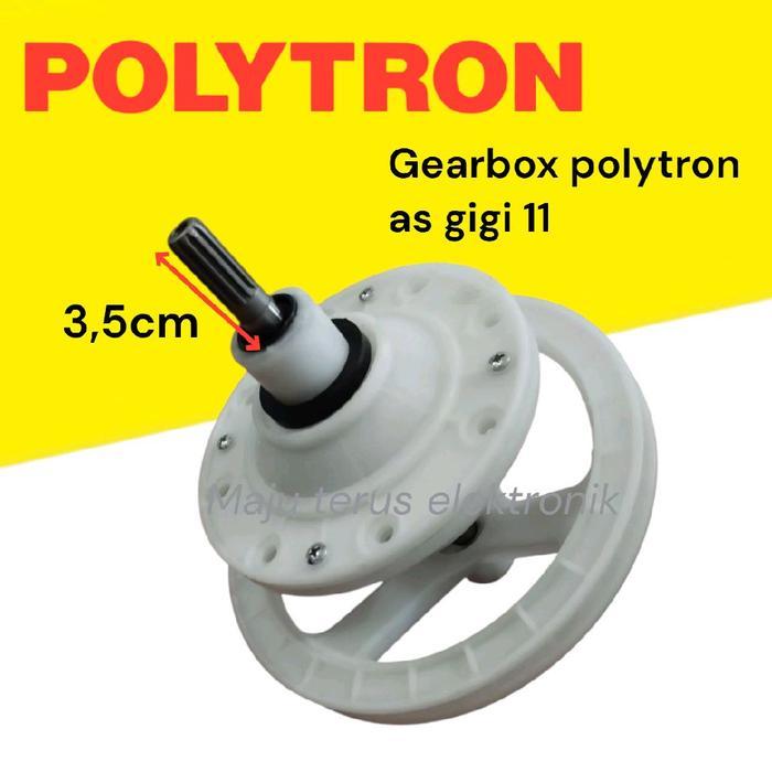 Polytron Gearbox Mesin Cuci 14 kg PWM-1401R/PWM-1401 G Gerigi As 11 dengan Diameter 3,5cm