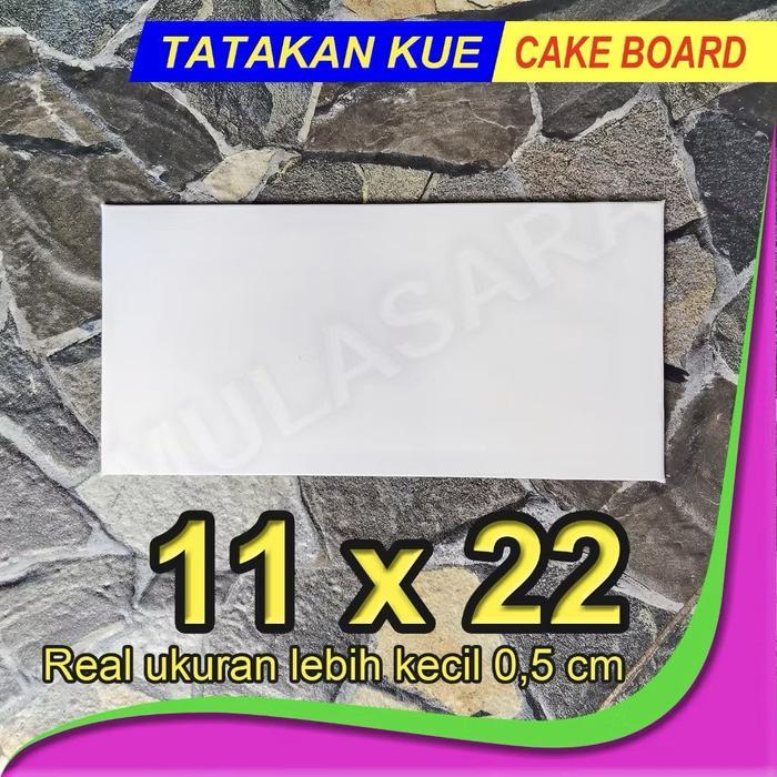 Tatakan kue putih 11x22 cm PUTIH white cake board / tatakan kue ultah / alas kue