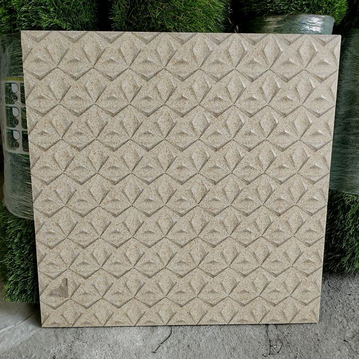 KERAMIK LANTAI 40X40 MATT KASAR CREAM ABU-MULIA