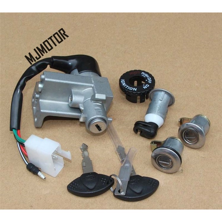 LIKE Agility Lock Ignition Key Switch Set Seat Lock Key For Chinese Kymco 150 QJ Keeway Chinese Scoo
