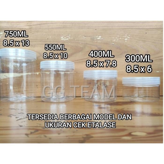 Toples tabung jar plastik cylinder 300/400/500/700ml