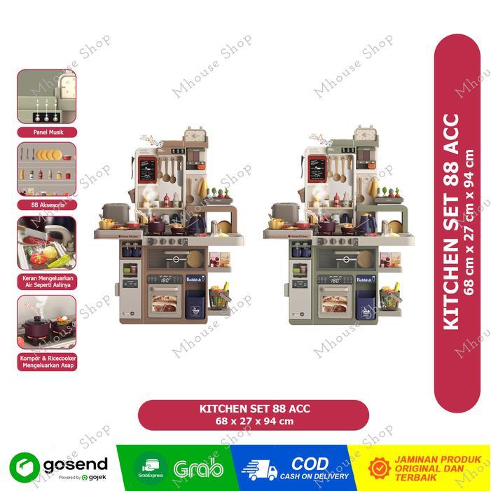 KITCHEN SET 88 ACC/MAINAN KITCHEN SET ANAK MODERN/DAPUR SET BEIBE GOOD