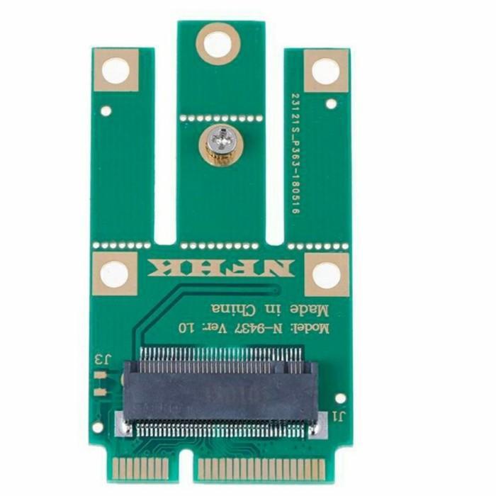 M.2 NGFF A+E key to mini PCIe adapter