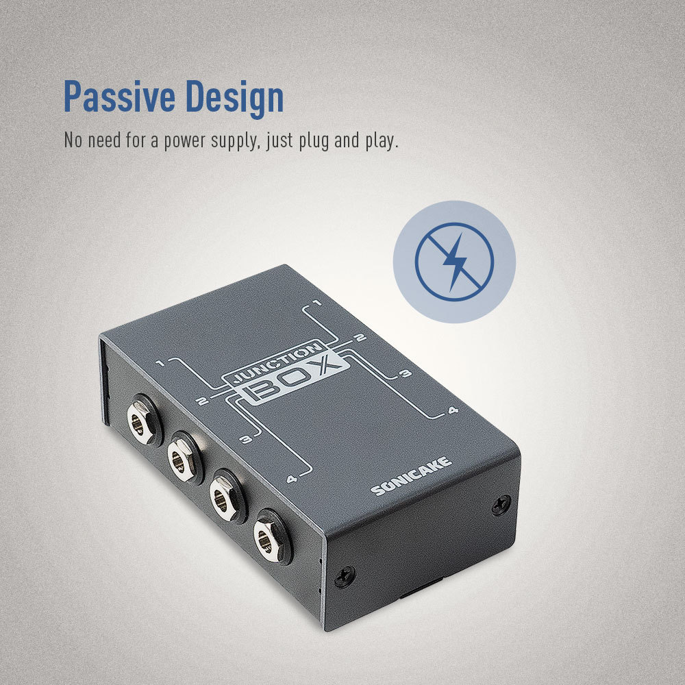 SONICAKE Junction Box Stereo 4-channels Control System Organization LINE for Guitar Bass Pedal Music