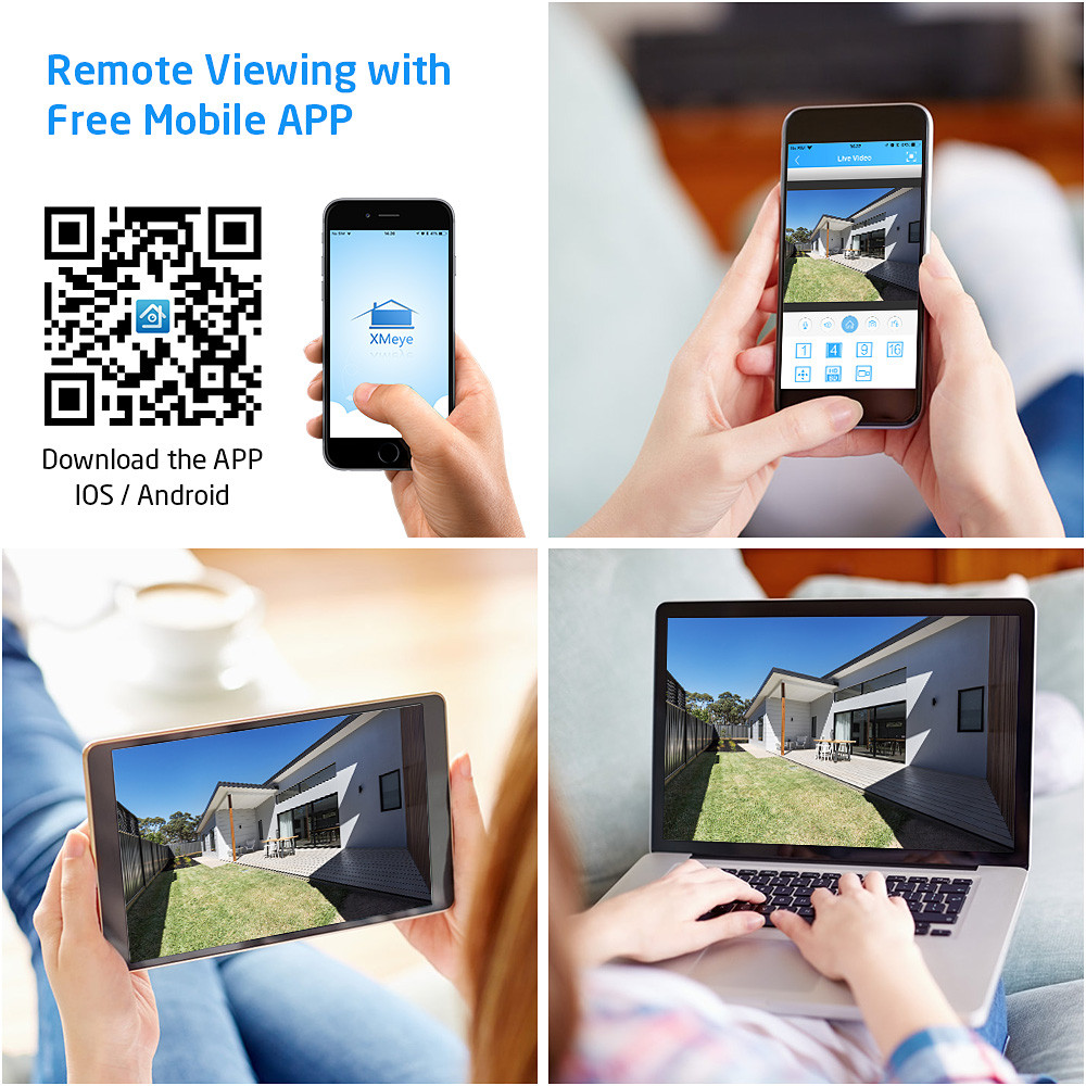 H.VIEW CCTV DVR 8ch H.264 AHD DVR NVR 8ch Digital Video Recorder for CCTV 1080P HD Video Output