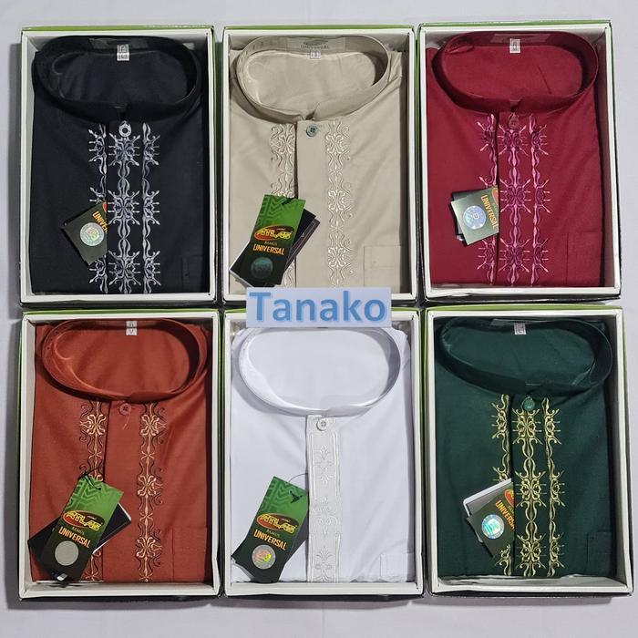 Baju Koko Atlas Lengan Panjang