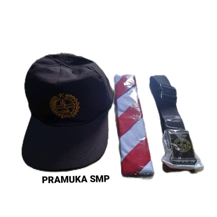 SIAPKIRIM Perlengkapan pramuka SMP.topi dasi dan sabuk READY STOCK