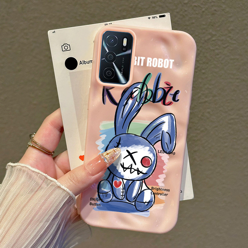 Casing Hp Untuk OPPO A16 OPPO A16s OPPO A54s Case Rabbit Robot lembut Kasing silikon anti drop Cesin