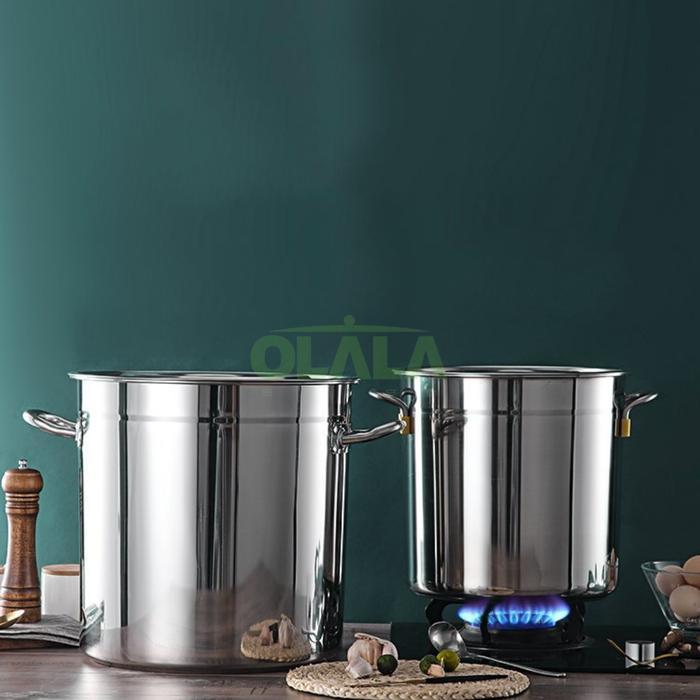 Dandang Panci Jumbo Tebal Tinggi Besar Stockpot Stainless Steel Dandang Jumbo 50/60Cm Oll-Y7425 /