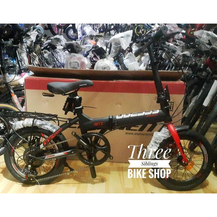 Sepeda Lipat Odessy Ritz 16 Inch 7 Speed Double Cakram + Boncengan