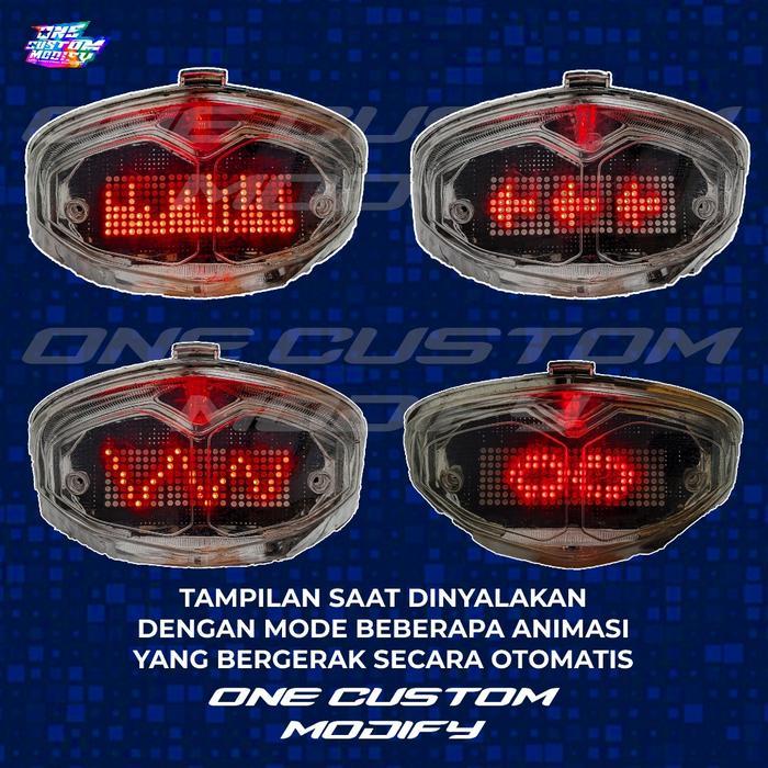 Terlaris Stoplamp Running Text Animasi Vixion Old Lampu LED Rem Belakang Berjalan Modifikasi Variasi