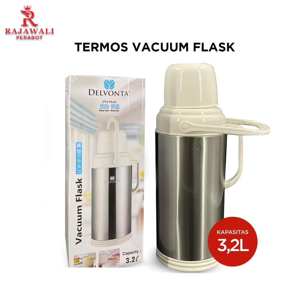 Delvonta Termos Vacuum Flask 3.2 Liter Termos Air Panas Kaca Kapasitas Besar
