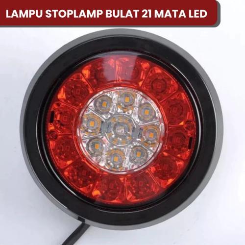 Lampu Rem Stoplamp Led Bulat 21 Mata Sd21Led Dc 1224 Volt Universal Mobil Truk Motor Trailer Best