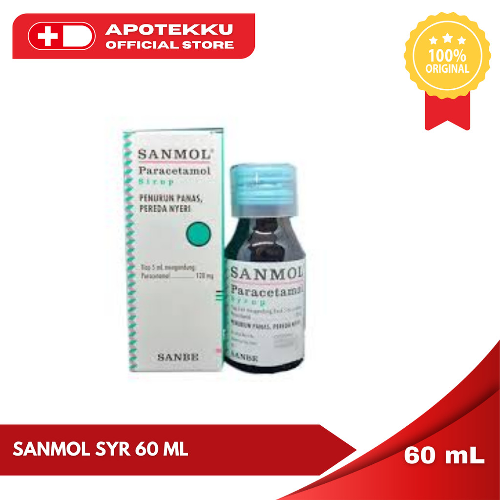 Sanmol Sirup Paracetamol 60ml - Obat Demam Anak