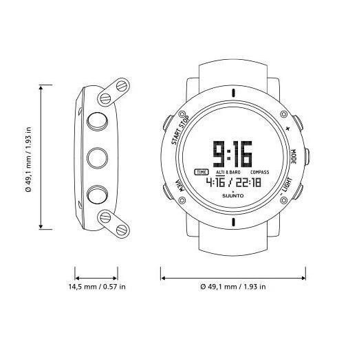 Sedia Jam Tangan Pria Suunto Core Lime Crush Altimeter Barometer Compass