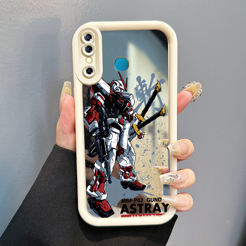 Casing Hp Infinix Hot 8 Hot 8 Pro Tecno Camon 12 Spark 4 Case Casing Kartun Robot Pola Kasus cermin 