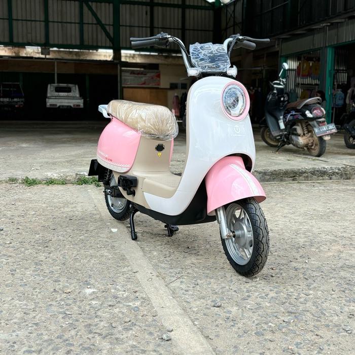 Sepeda Listrik Turanza TE 570 - Pink-putih