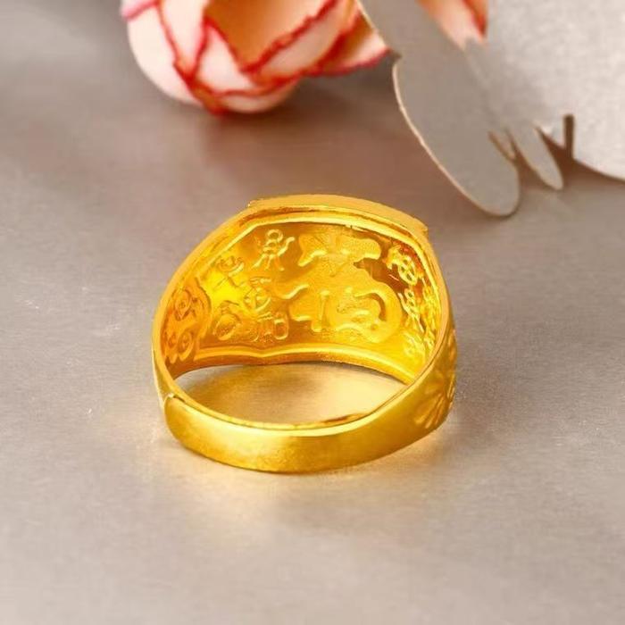 ser Cincin pria emas pasir Vietnam yang indah-MZJ18-1