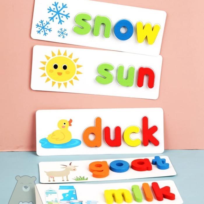 MAINAN EDUKASI SPELLING WORD GAME / MAINAN EDUKASI MENGEJA KATA Anak Kartu Anak Kartu