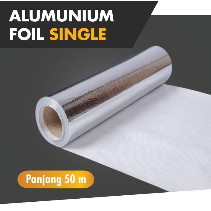 Alimunium Foil Single / Atap Alumunium 50 m / Polyfoil Atap Rumah /