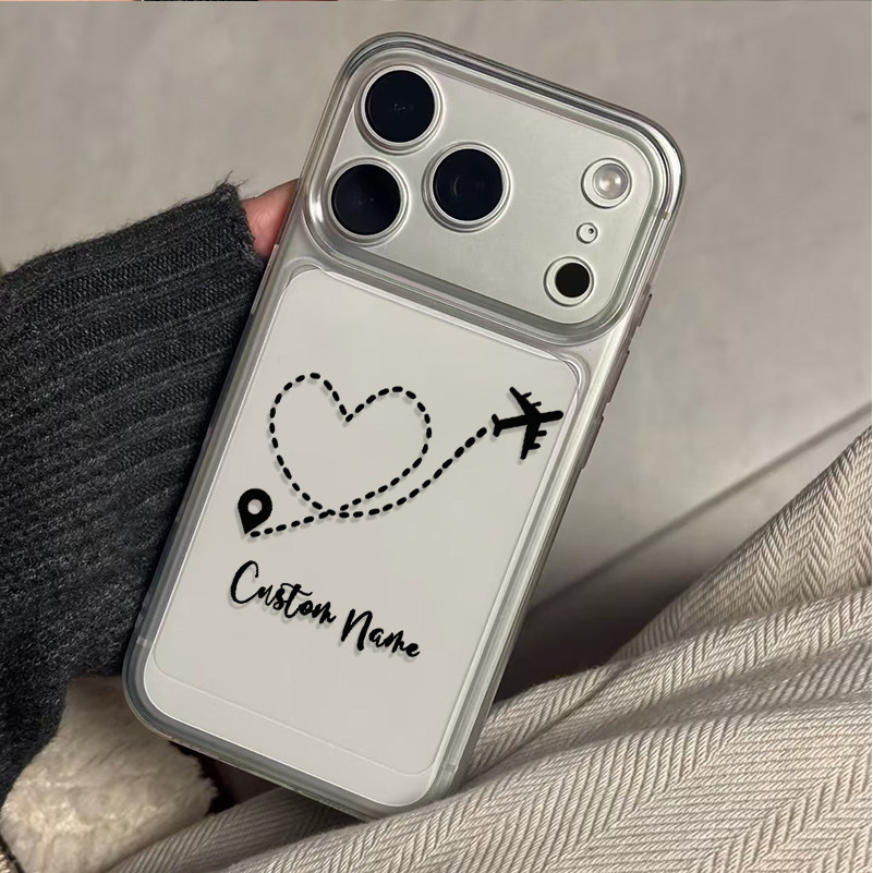 Simple Premium Love Girl Casing Hp Iphone 17 Pro Max Xs 11 12 14 15 16 Plus Xr X 13 Mini Lucu Softca