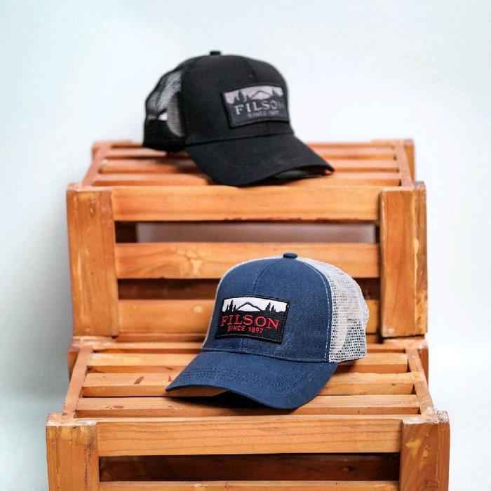 Filson Cap Trucker Black and Navy Original Made in USA