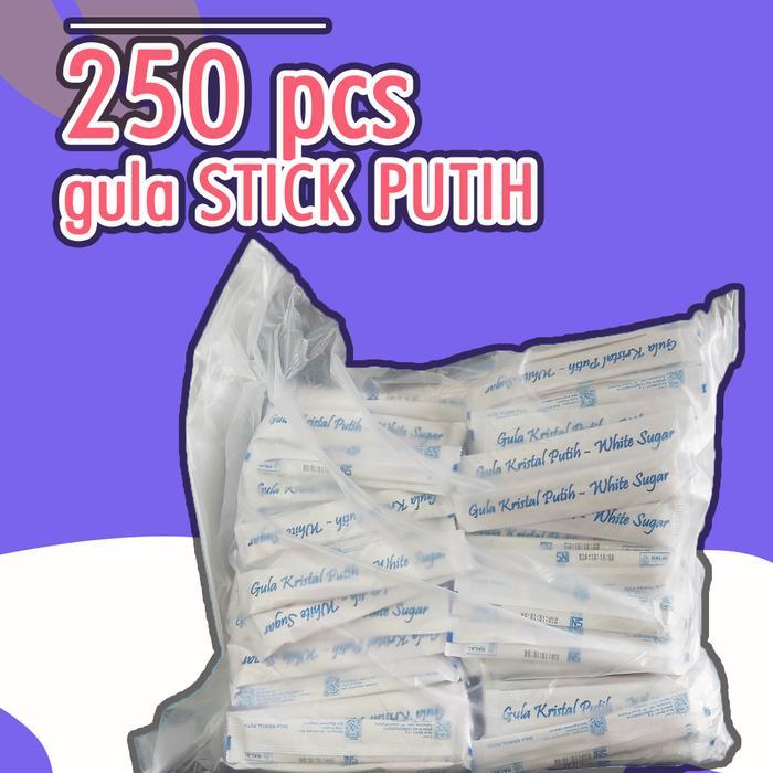 Gula Stick Putih 250 Pcs Gula Sachet Kafe Resto Hotel