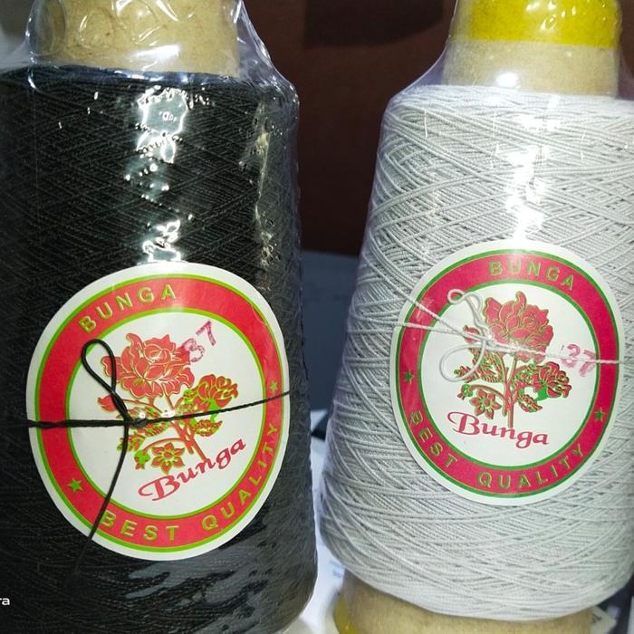 BENANG KARET PUTIH HITAM NOMOR 37 Warna Tenunan Menjahit