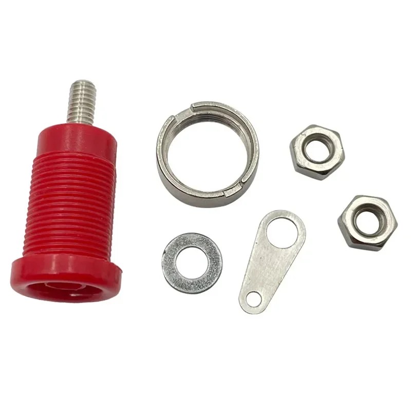 20PCS Insulated Safety 32A 4mm Banana Socket Terminal 5 Colors Female Jack Panel Mount Socket