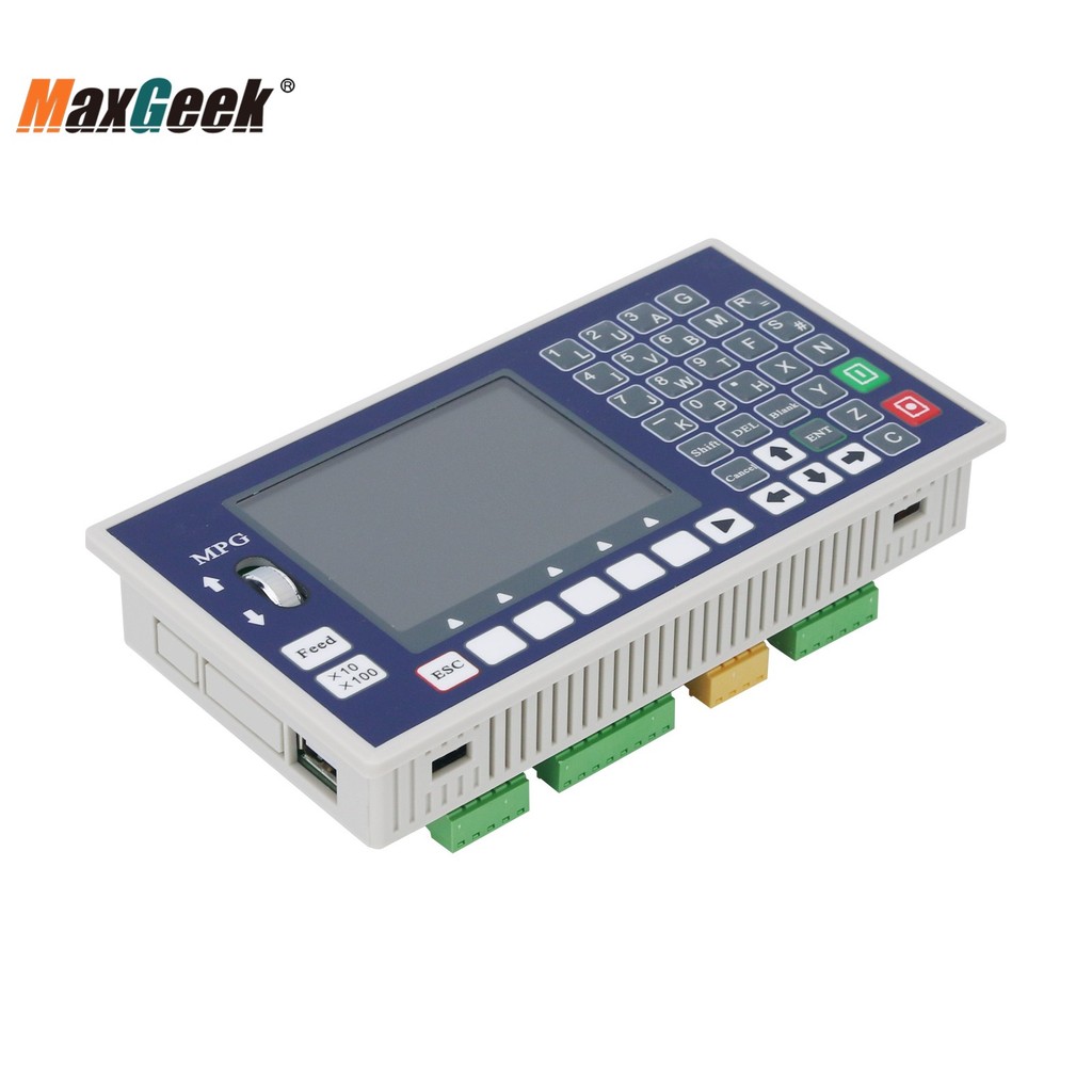 Maxgeek Tc55 1 2 3 4 Axis Cnc Controller System G Code Motion Controller W/ Mpg For Cnc Milling