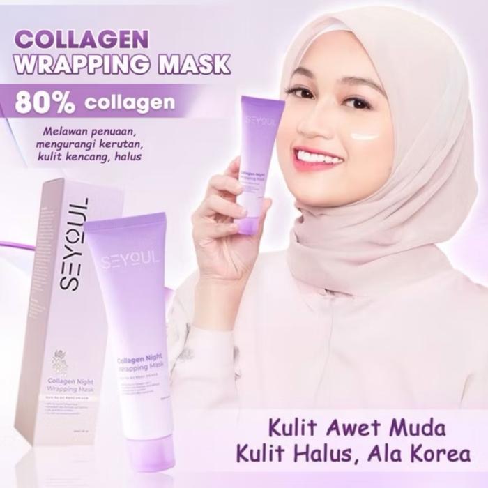 Seyoul Collagen Night Wrapping mask 50ml Masker Wajah Mengencangkan Perawatan