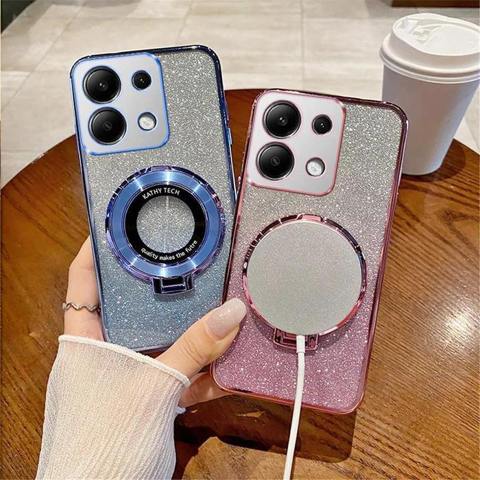 TERLARIS SOFTCASE UNTUK XIAOMI REDMI NOTE 8 PRO CASE GLITER LUXURY SILIKON WITH RING STAND