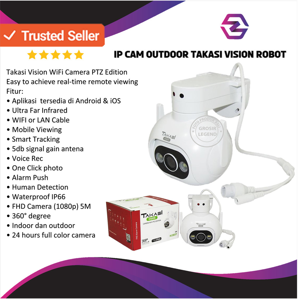 Smart Outdoor Camera Wifi TAKASI VISION ROBOT PTZ CCTV Wifi