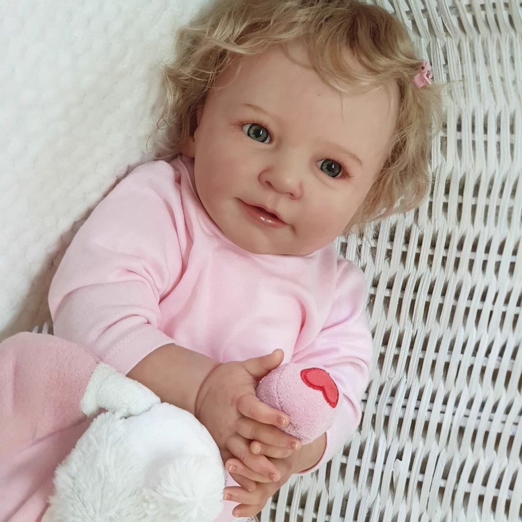 NPK 22inch Soft Silicone Lisa Newborn Baby Reborn Doll Babies Lifelike Doll for Children Birthday