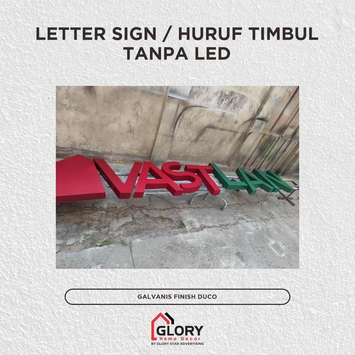 PROMO Letter Sign / Huruf Timbul Non LED Galvanis / Stainless / Akrilik Custom Murah Berkualitas