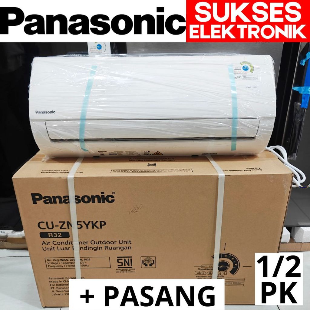 AC PANASONIC 1/2 PK CS-ZN5YKP 5 YKP SETENGAH + PASANG 0,5 PK