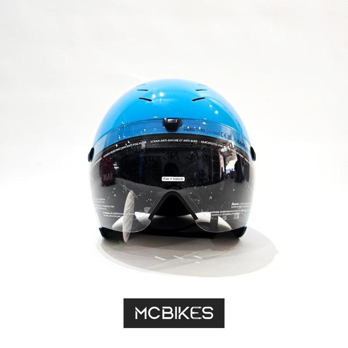 Kask Bambino Pro Crono Cycling Helmet With Visor - Light Blue - Helm Sepeda